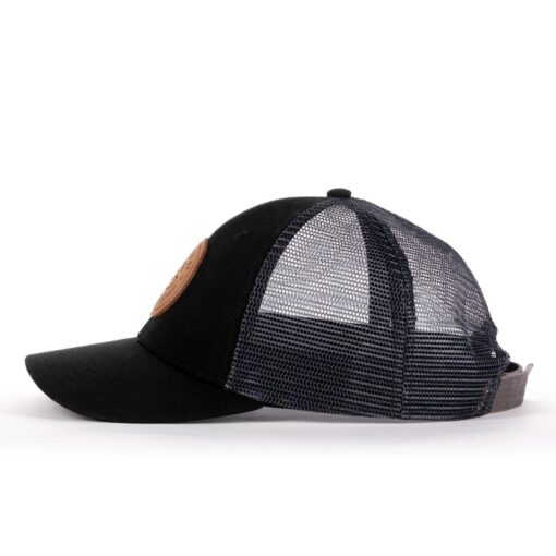 silencer shop leather logo hat side