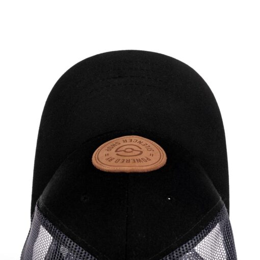 silencer shop leather logo hat top