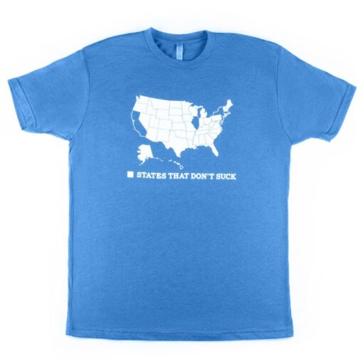 ss states shirt front blue